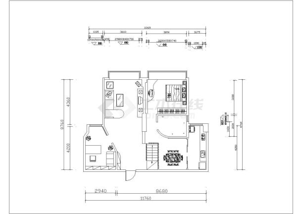 某欧式住宅装修设计CAD施工图-图二