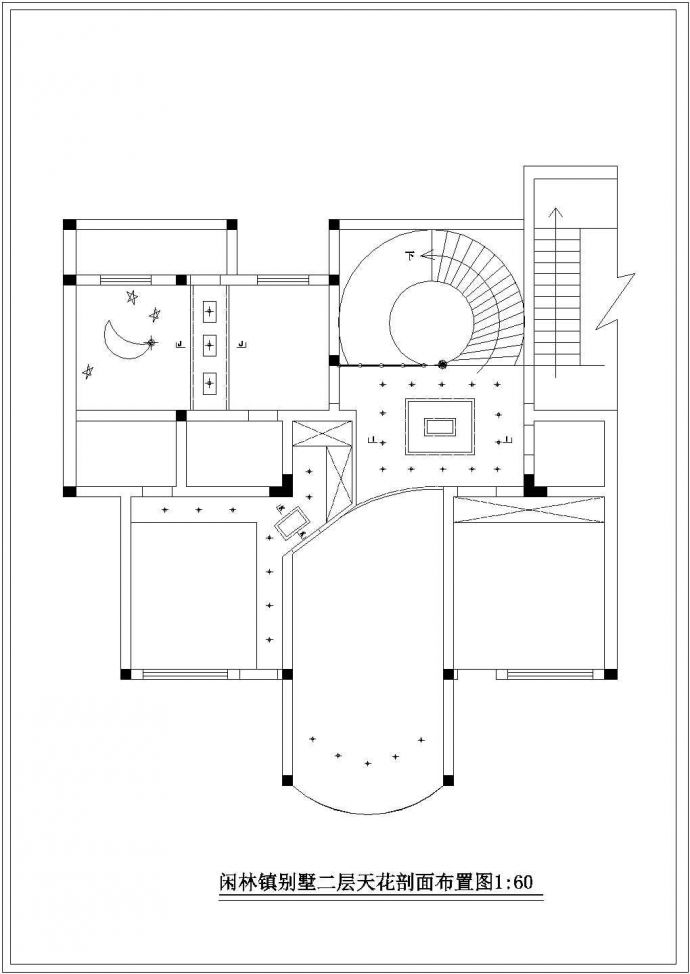 自建别墅室内全套装修CAD平面布置参考图_图1