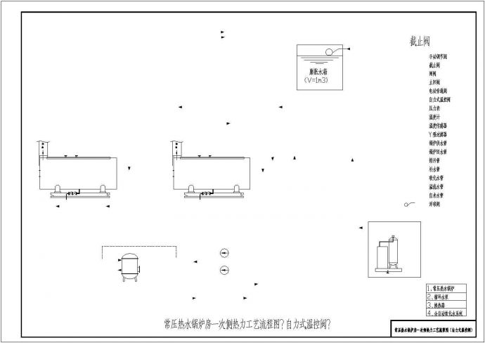 某文华酒店锅炉房工艺CAD节点设计流程图_图1