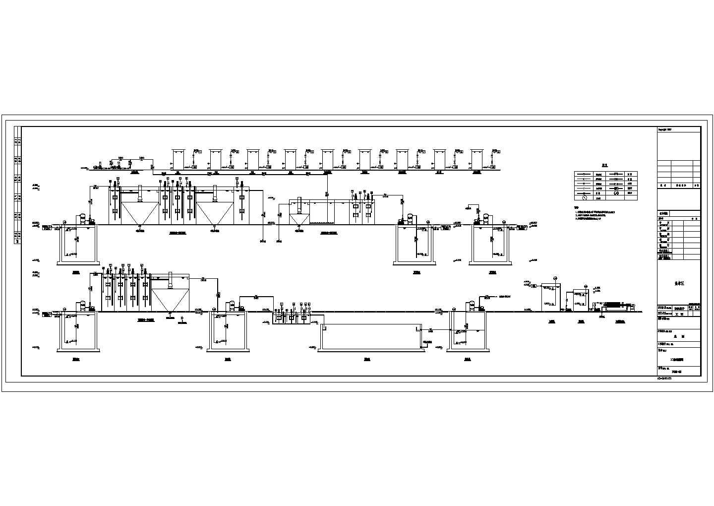 某集成电路废水工艺CAD设计完整流程图