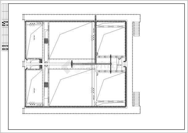 某水处理中CAD接触氧化池施工图-图一