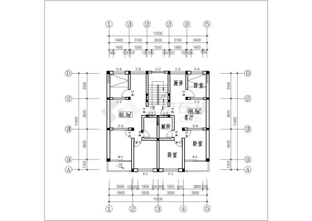 漳州市维嘉花园小区热门的平面户型设计CAD图纸（4张）-图一