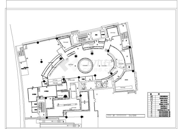 中关村某餐厅建筑设计施工图纸-图一