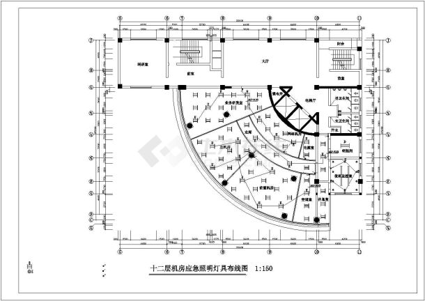 某机房电气设计CAD平面图大样图（标注详细）-图二