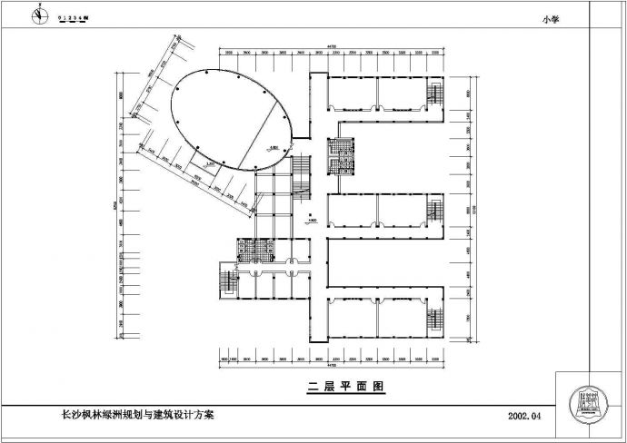 长沙某小学建筑设计CAD平面图大样图施工图纸_图1