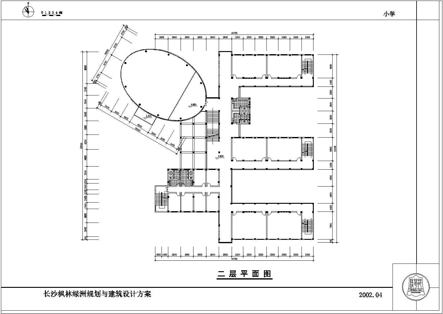 长沙某小学建筑设计CAD平面图大样图施工图纸