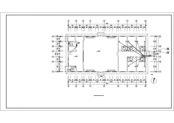 某食堂宿舍照明全套电气电力设计CAD系统平面图（含设计说明）_图1