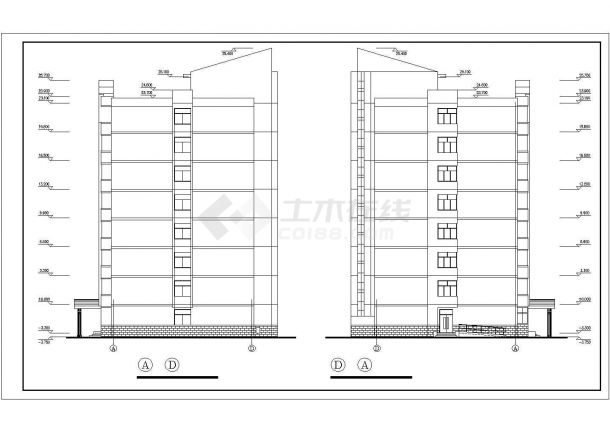 甘肃农业大学11号学生公寓建筑施工设计CAD完整详细平面图-图一