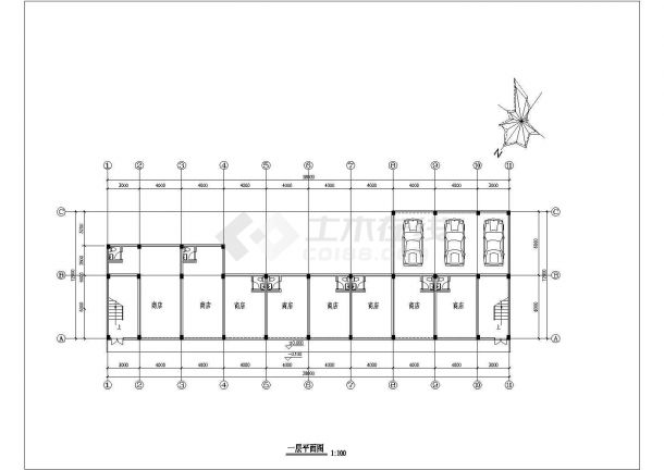 某六层框架结构商业楼设计cad建筑方案图（甲级院设计）-图二