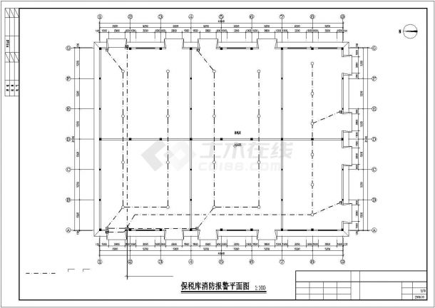 某可燃易爆仓库报警系统电气设计CAD完整详细平面图-图二