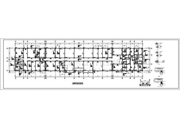 某六层框架办公楼结构建筑设计施工CAD图纸-图二