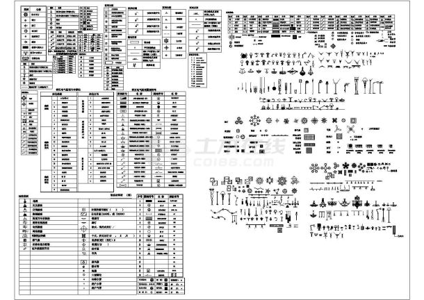 某灯插座开关CAD图例图块设计构造图纸-图一