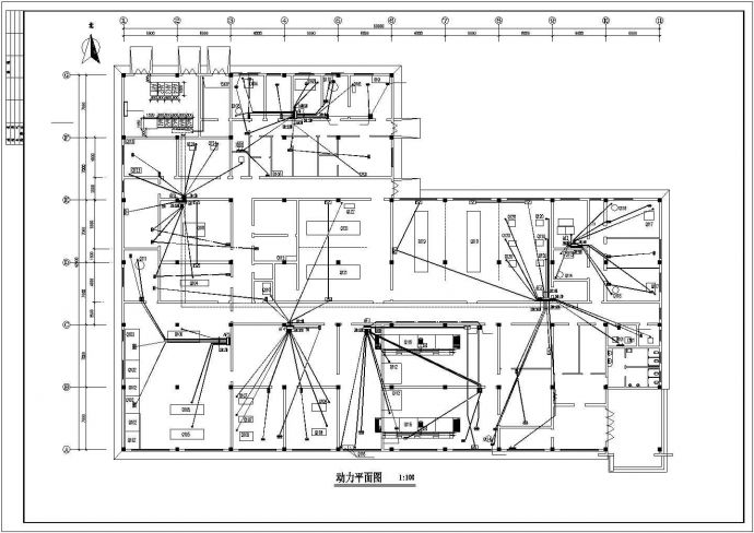 某制药厂车间电气设计CAD完整详细平面图_图1