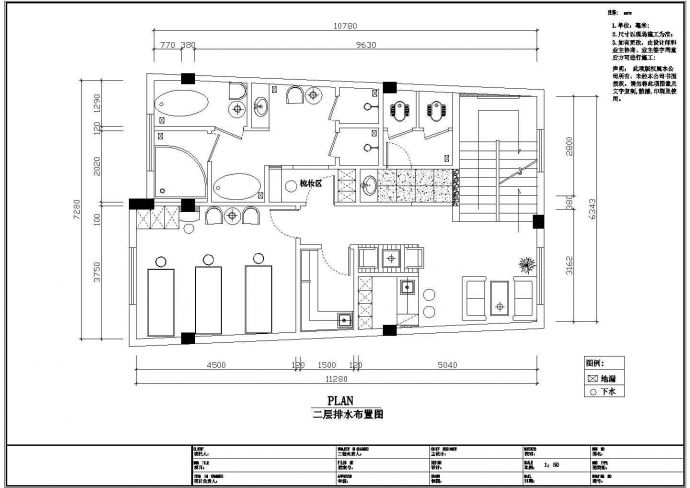 某美容院CAD室内设计全套装修施工图_图1