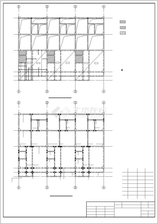 某香樟苑建筑结构设计施工CAD图纸-图一