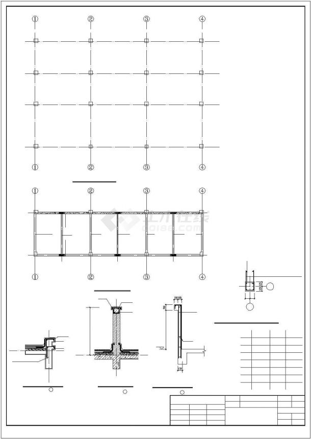 某香樟苑建筑结构设计施工CAD图纸-图二