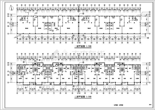 南宁市倾城花园小区4层砖混结构住宅楼建筑设计CAD图纸（含阁楼）-图一
