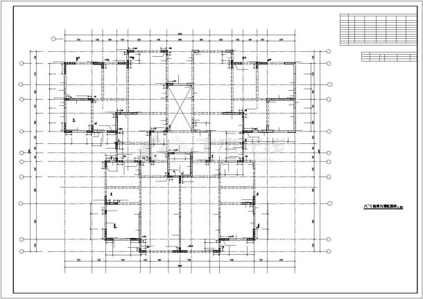 某湘泉花园小区小高层建筑结构设计施工CAD图纸-图一