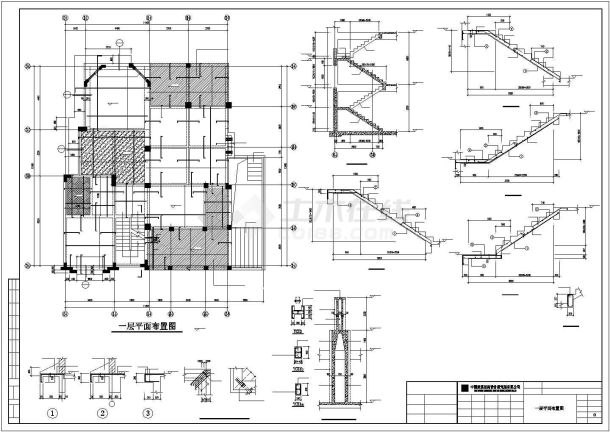 某高档别墅建筑结构设计施工CAD图纸-图二