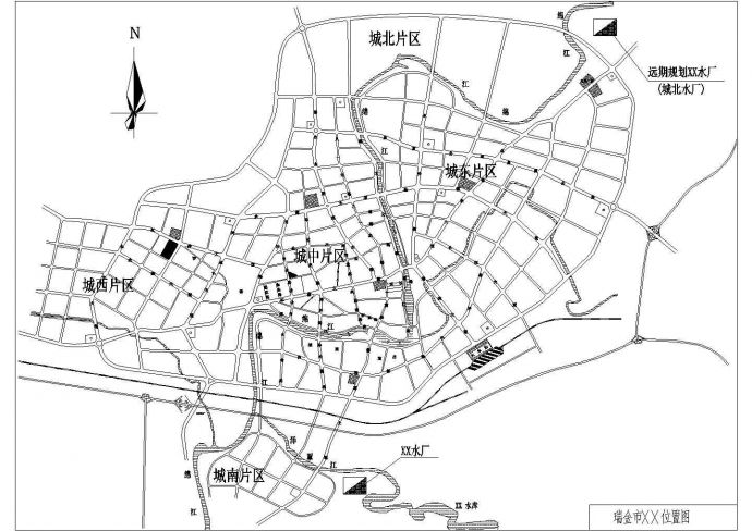 江西某水厂扩建建筑设计图纸_图1