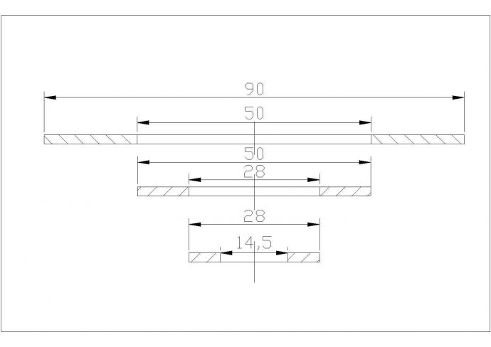 某三垫圈成型工艺及冲裁复合模具设计零件图CAD平立剖构造图_图1
