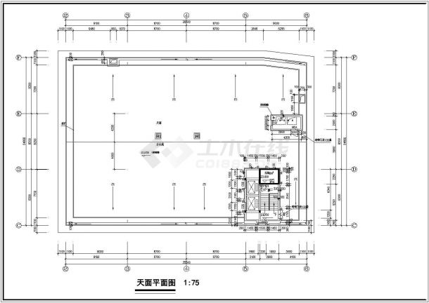 广州某酒店建筑平面图设计施工CAD图纸-图一