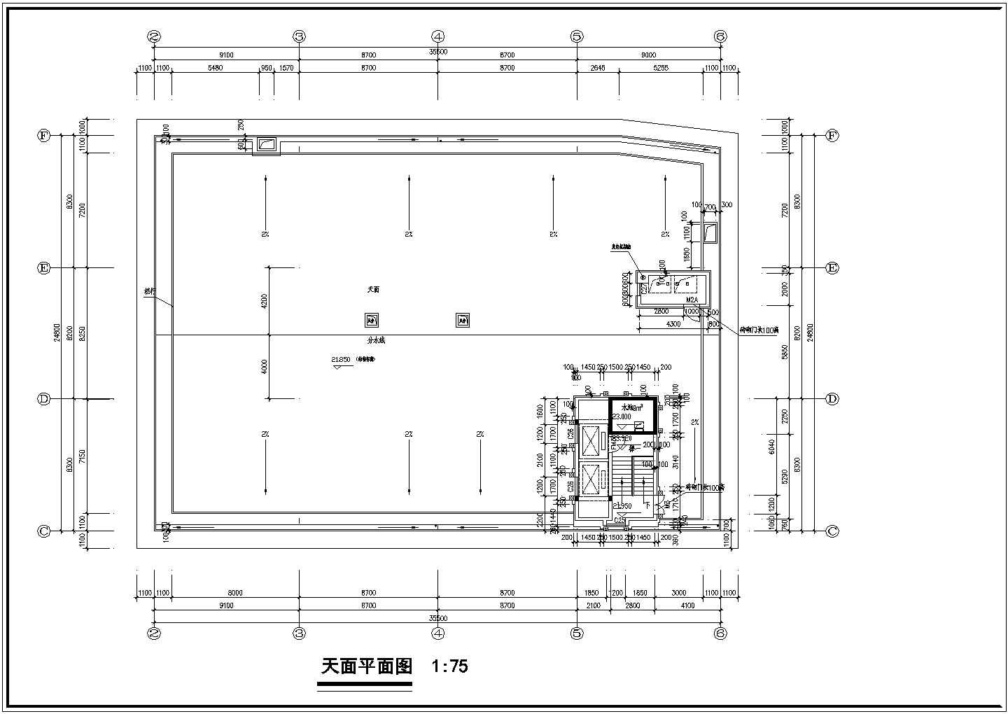 广州某酒店建筑平面图设计施工CAD图纸
