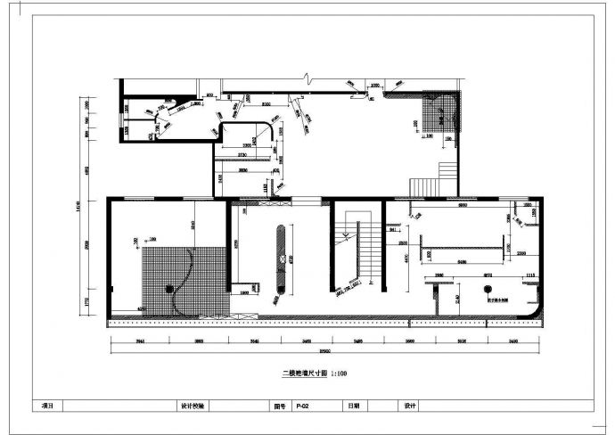 某婚纱店二层平面天棚CAD构造施工构造图纸_图1