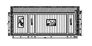 中式风格办公空间CAD装饰施工图-图一