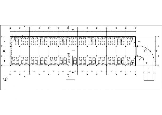 某小区地下车库框架结构建筑设计施工CAD图纸_图1