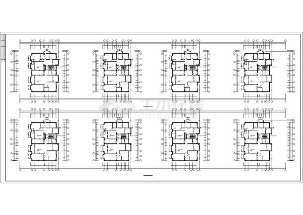 某框架结构沿街公建建筑设计施工CAD图纸-图一