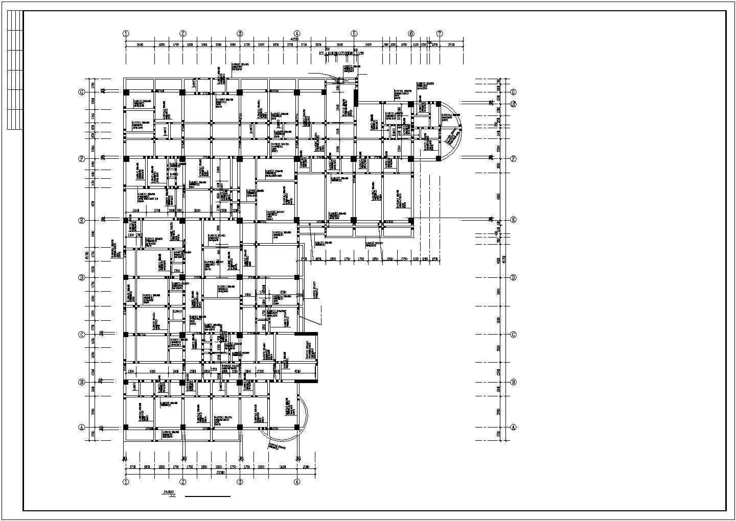 某框架结构医疗机构病房大楼建筑设计施工CAD图纸