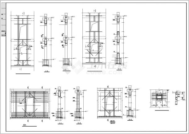 某异形框架柱结构幼儿园带住宅建筑设计施工CAD图纸-图一