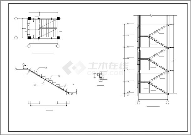 某框架结构综合办公楼建筑全套设计施工CAD图纸-图一