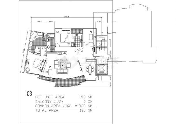 国外别墅规划设计方案施工CAD图纸-图一