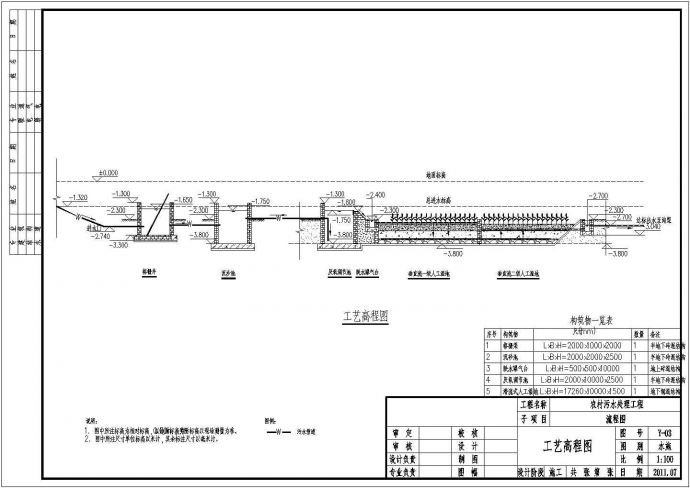 某40吨人工湿地CAD构造设计完整全套图纸_图1
