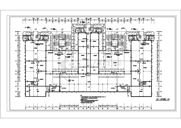 某中学教学楼建筑设计CAD图（全套）-图二