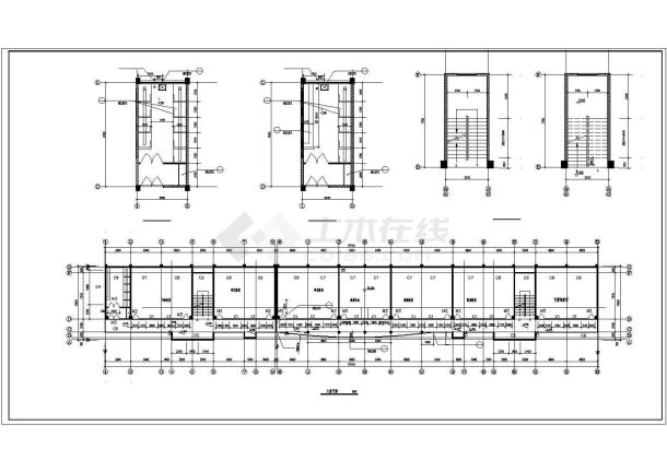 [广西南宁]某中学六层教学楼建筑施工图-图二