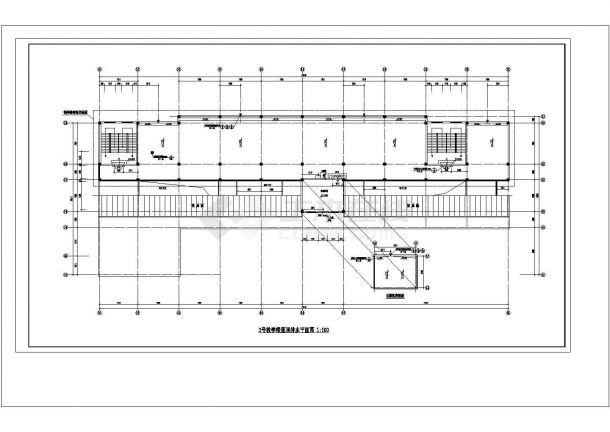 某六层框架结构教学楼设计cad全套建筑平面施工图（含3栋设计，21张图）-图二