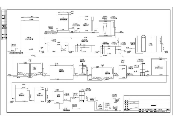 某石化厂污水处理场污水处理CAD全套图纸_图1