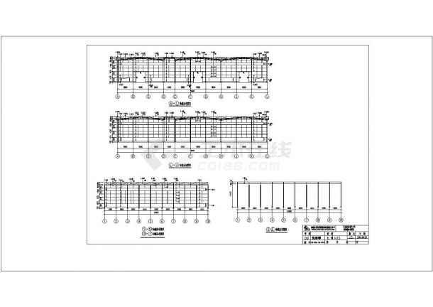 天达公司钢结构工程CAD施工图纸-图二