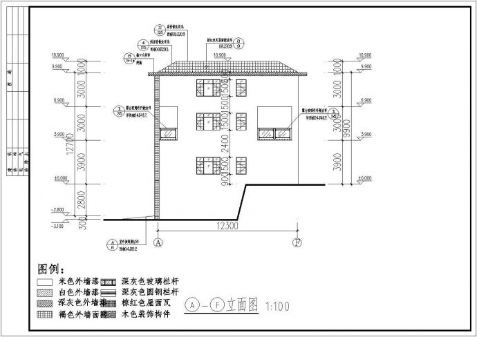 贵州某三层独栋别墅建筑CAD图_图1