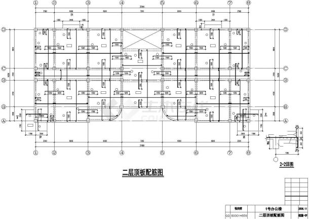 某钢筋结构行政办公楼建筑设计施工CAD图纸-图一