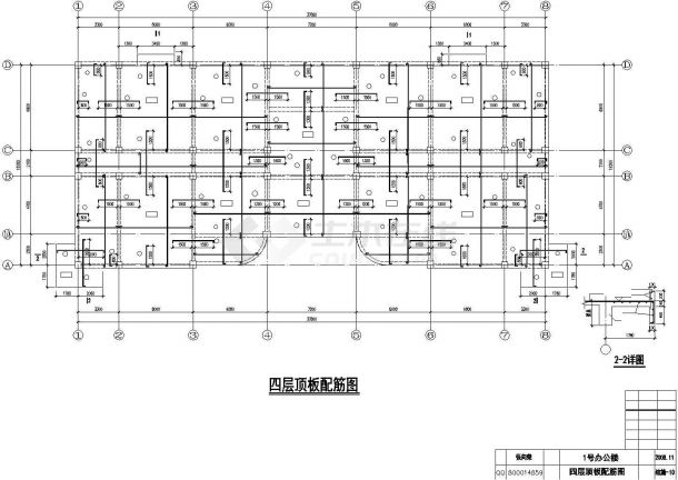 某钢筋结构行政办公楼建筑设计施工CAD图纸-图二