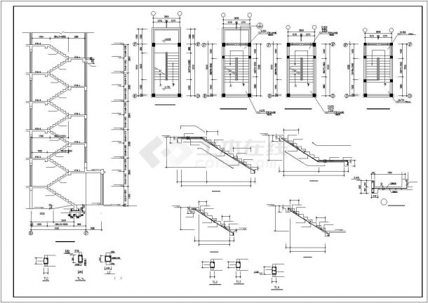 某框架结构民用住宅楼建筑设计施工CAD图纸-图二
