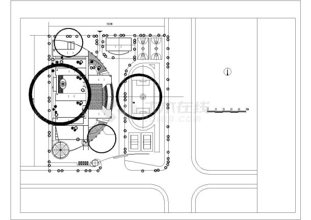 某地私立小学教学楼建筑设计方案图（CAD，6张图纸）-图一