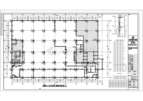 某市区框剪结构内科病房楼建筑设计施工CAD图纸-图二