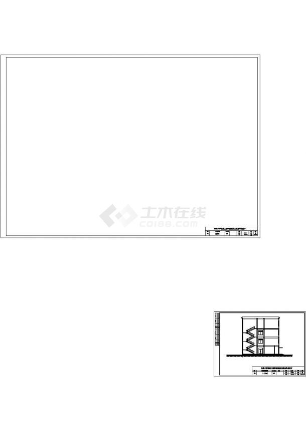 昆山市昆太路某学校6745平米四层框架教学楼建筑设计CAD图纸-图一