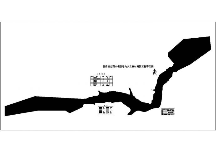 某寺沟堤防工程CAD设计构造平面图_图1