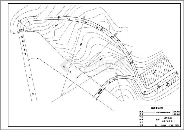 某地区水利工程道路设计CAD施工图-图一